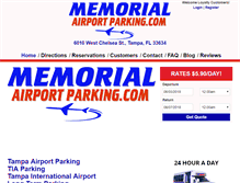 Tablet Screenshot of memorialairportparking.com